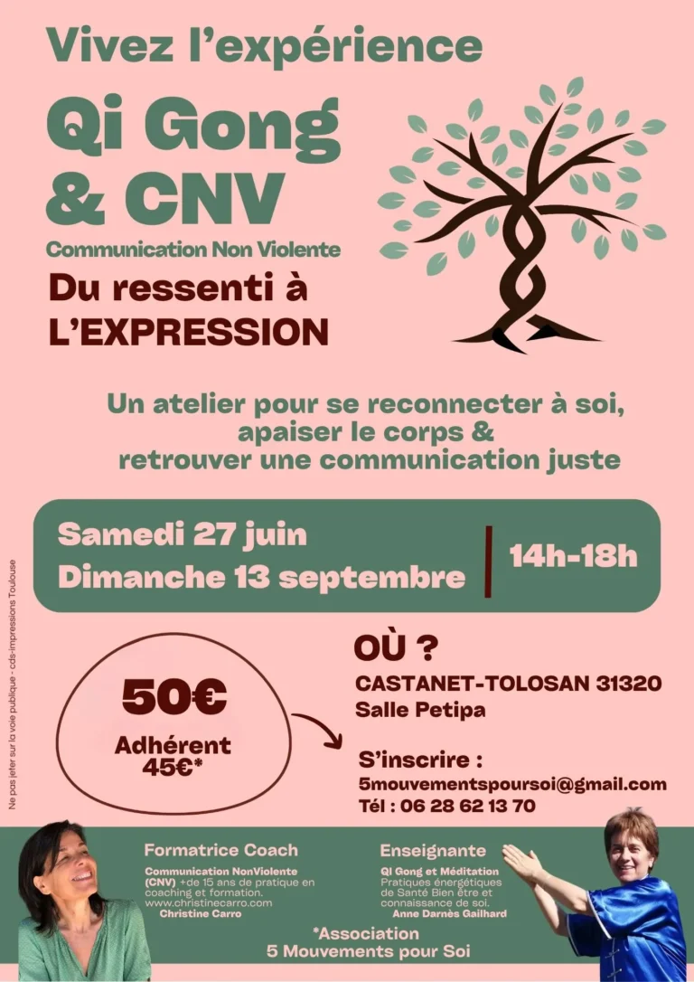 Atelier Qi Gong et Communication Non Violente : du ressenti à l&rsquo;expression – le samedi 27 juin 2026